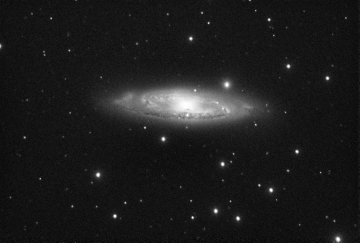 M65 on April 3, 2013. 10-5 minute luminance exposures with LX200 12" at f/10 with ST10XME.